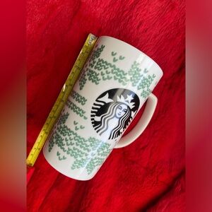 Starbucks White and Green Mug